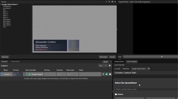 Layer Properties Panel with data source