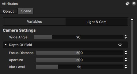 Camera settings