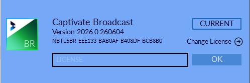 The Enter License field with a license entered