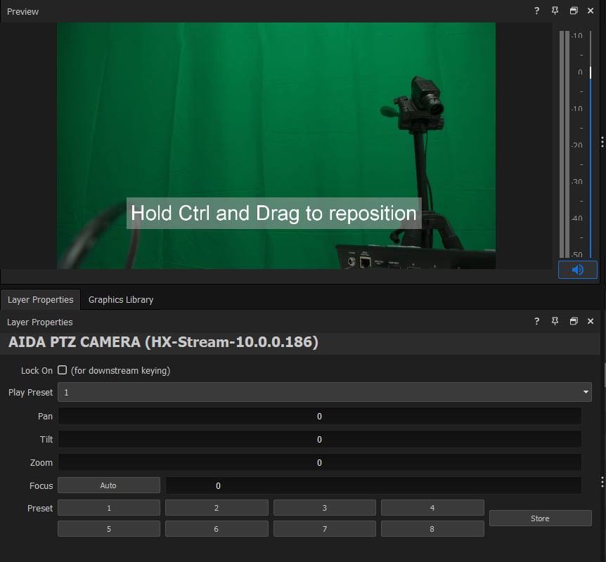 PTZ controls