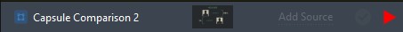 Project List row with the play button highlighted and the graphic animating in the Program Monitor
