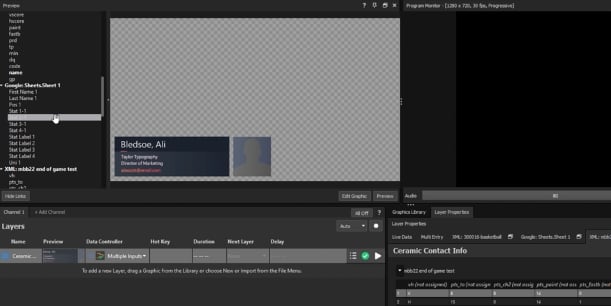 Multiple data sources in Preview Panel