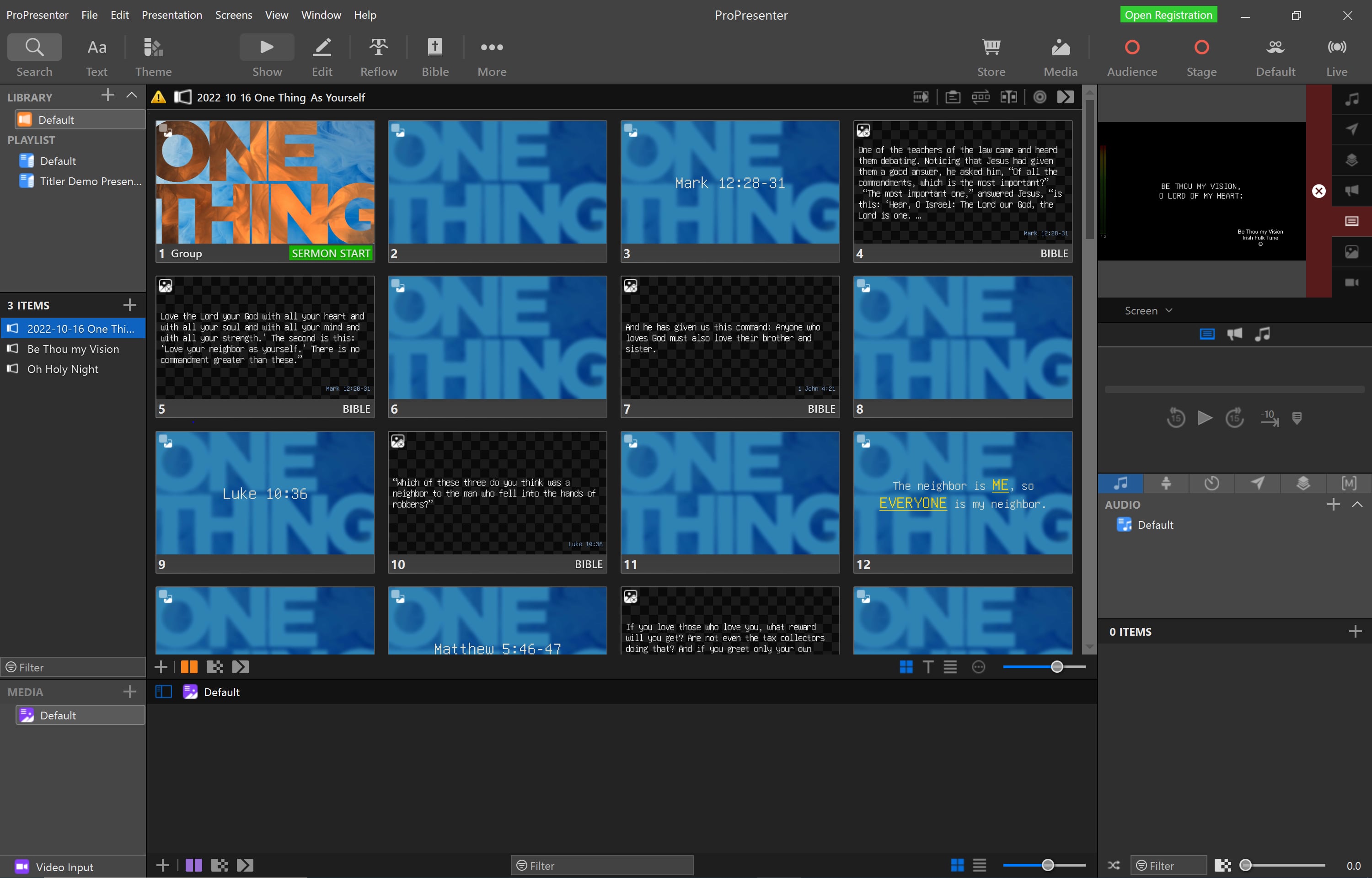 ProPresenter project