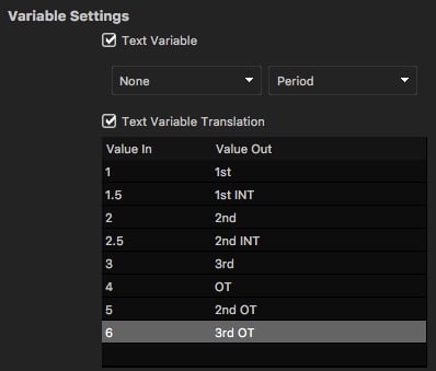 Translate settings