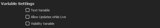 Visibility Variables