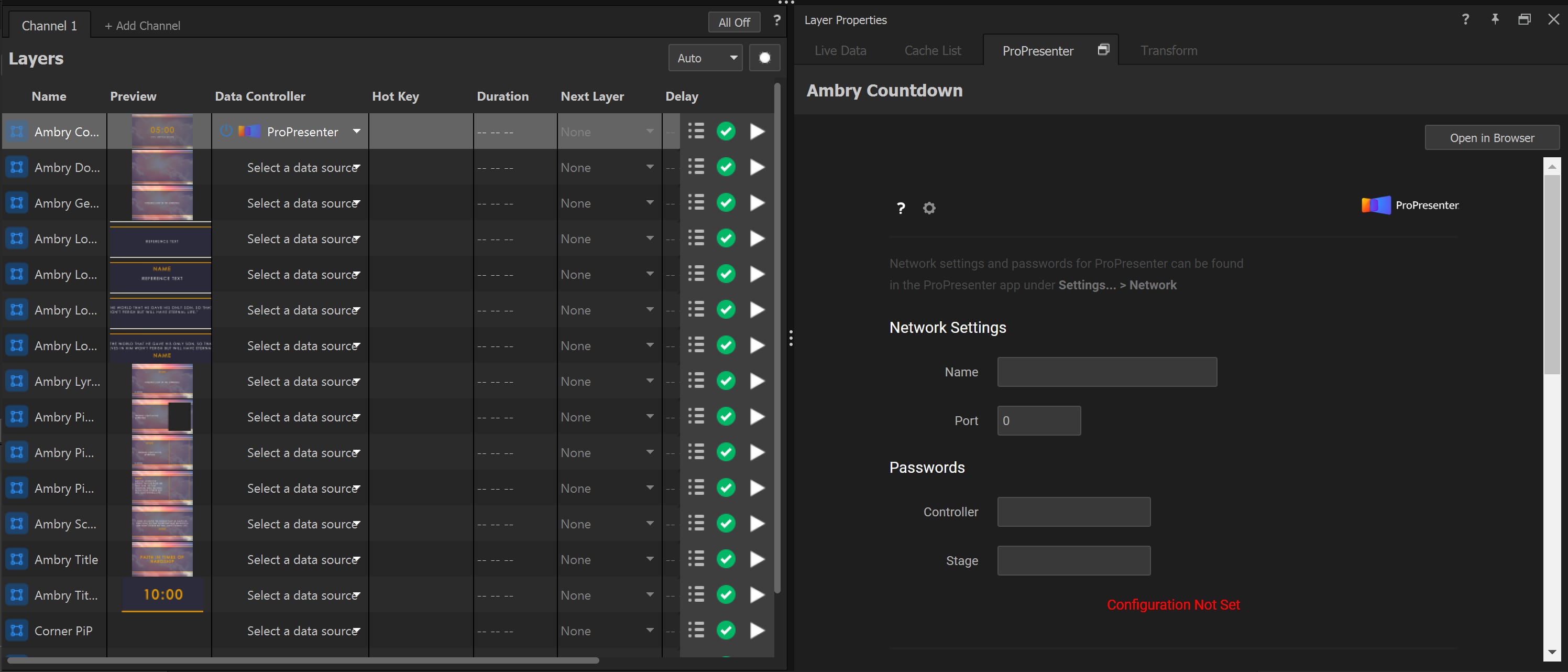 Layer Properties Panel