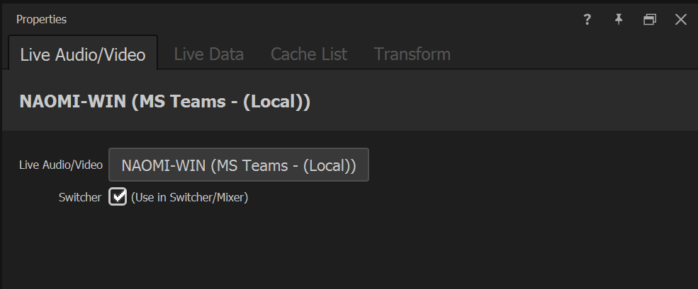 Use in switcher