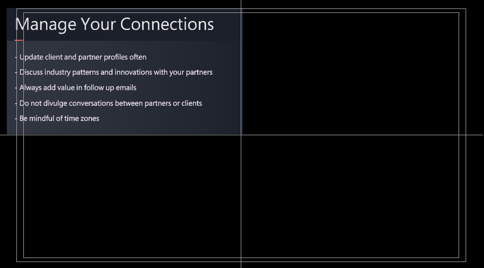 Margins display