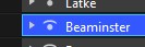 The show/hide eye icon at the top-left of a layer