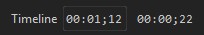 The Timeline playback-duration field