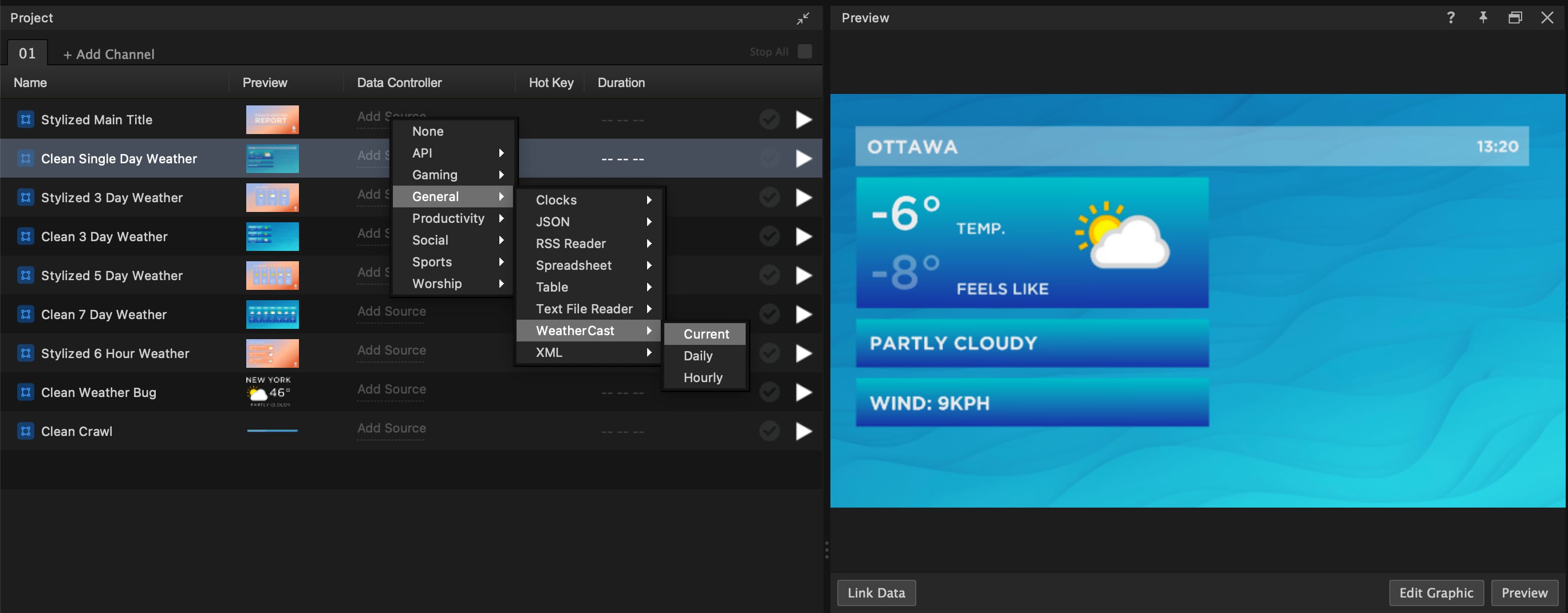 Add WeatherCast source