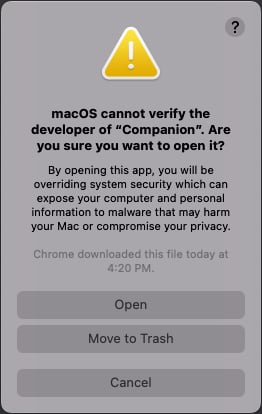 Open dialog