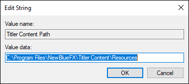 Value Data field