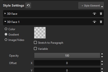 The Style Settings section on the Style tab