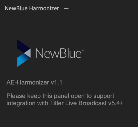 New Blue Harmonizer panel