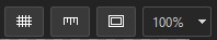 The alignment-aids toolbar at the top of the canvas: Marking Grid