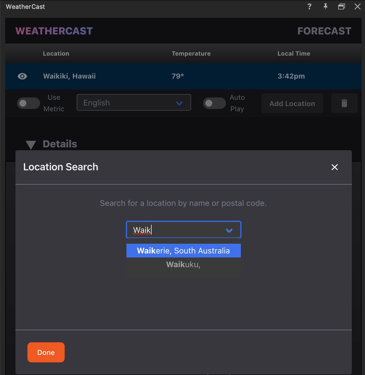 Add hourly location